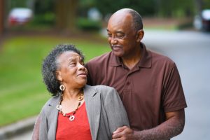 Elderly African American Man and woman posing together